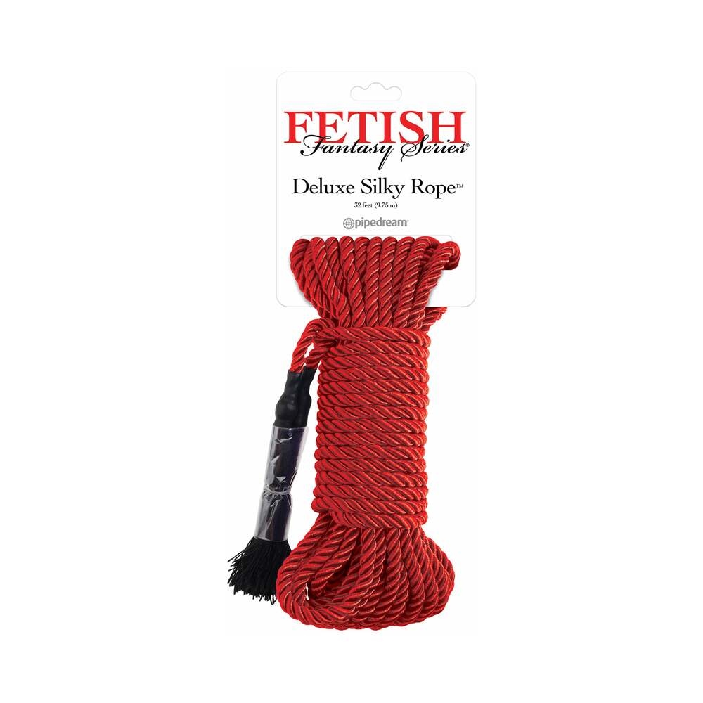 Deluxe Silk Bondage Rope 32 ft. Red