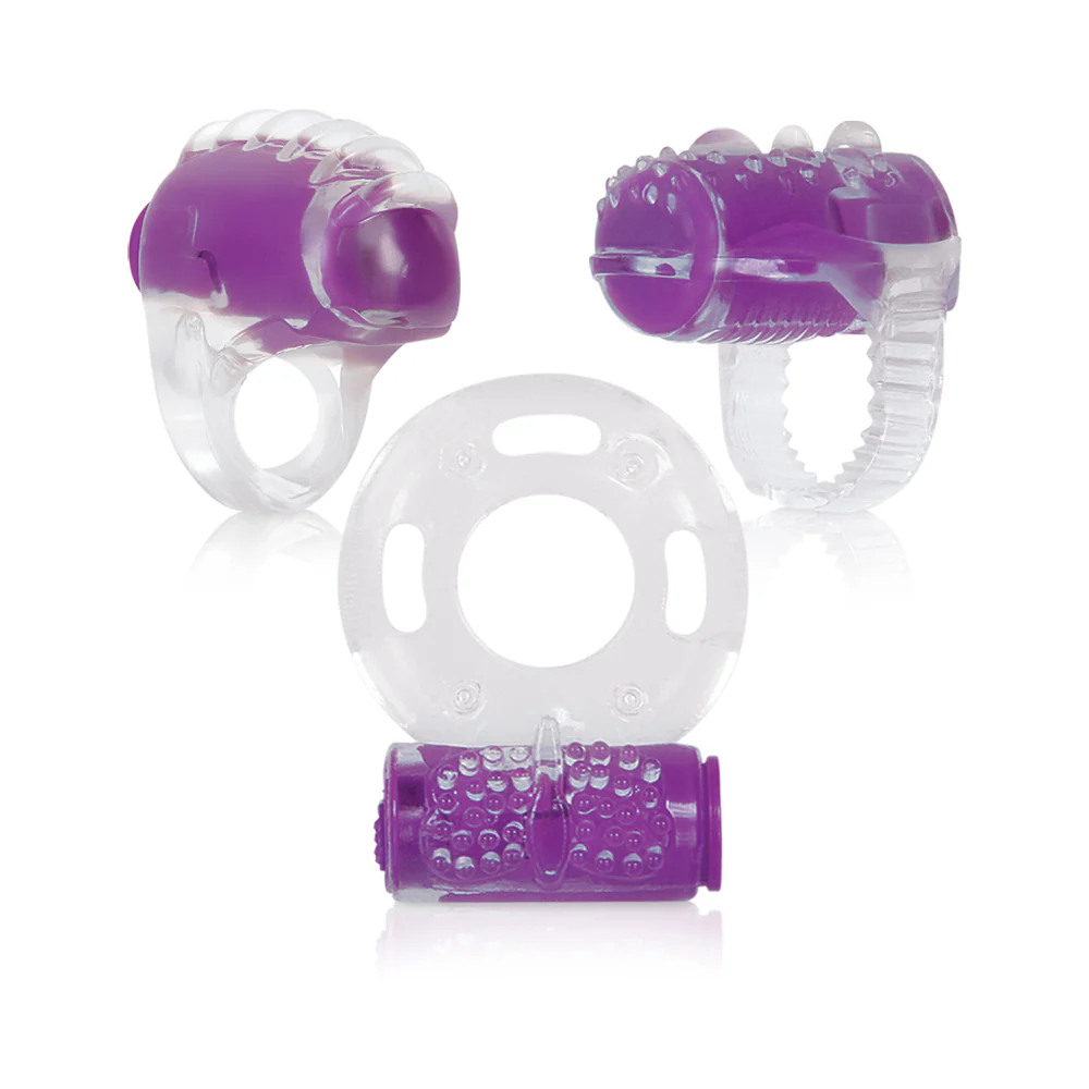 Silicone Vibrating Cock Ring Set 3-Piece