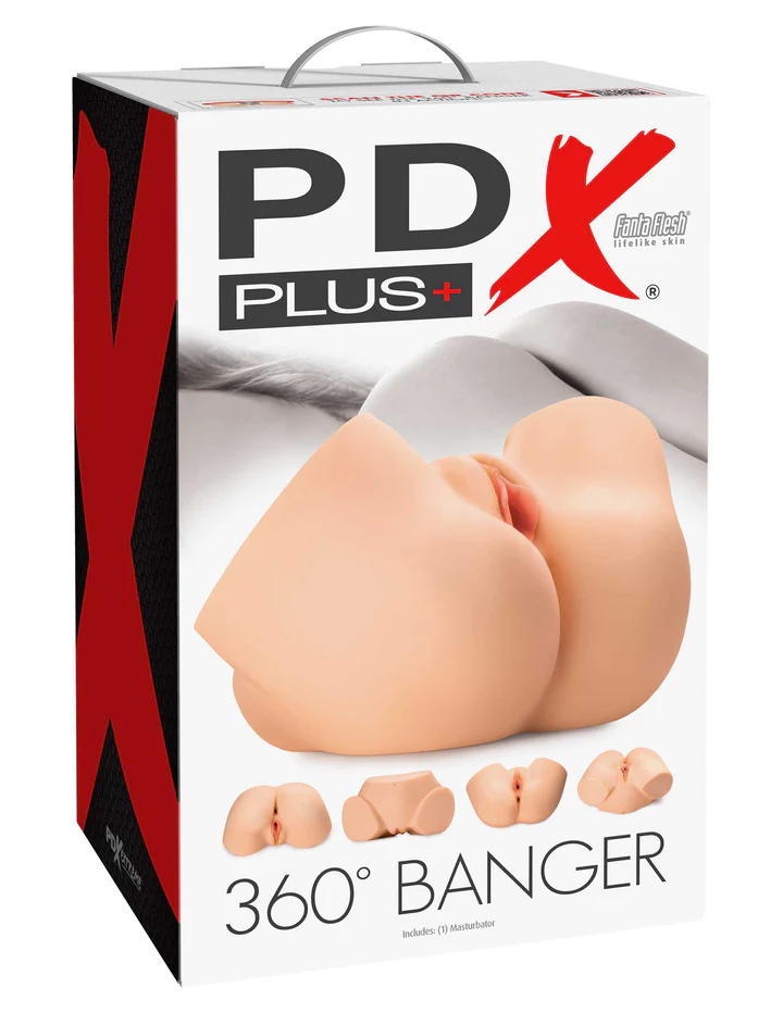 360º Banger Dual Entry Masturbator Beige