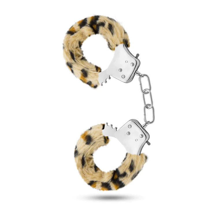 Temptasia Adjustable Faux Fur Handcuffs Leopard