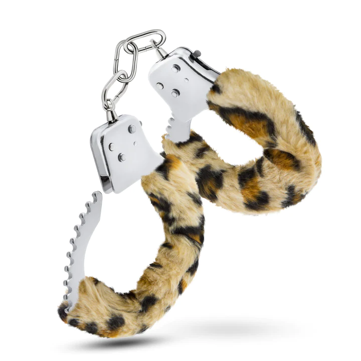 Temptasia Adjustable Faux Fur Handcuffs Leopard