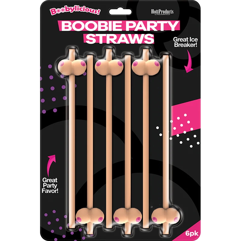 Boobie Straws 6pk Beige