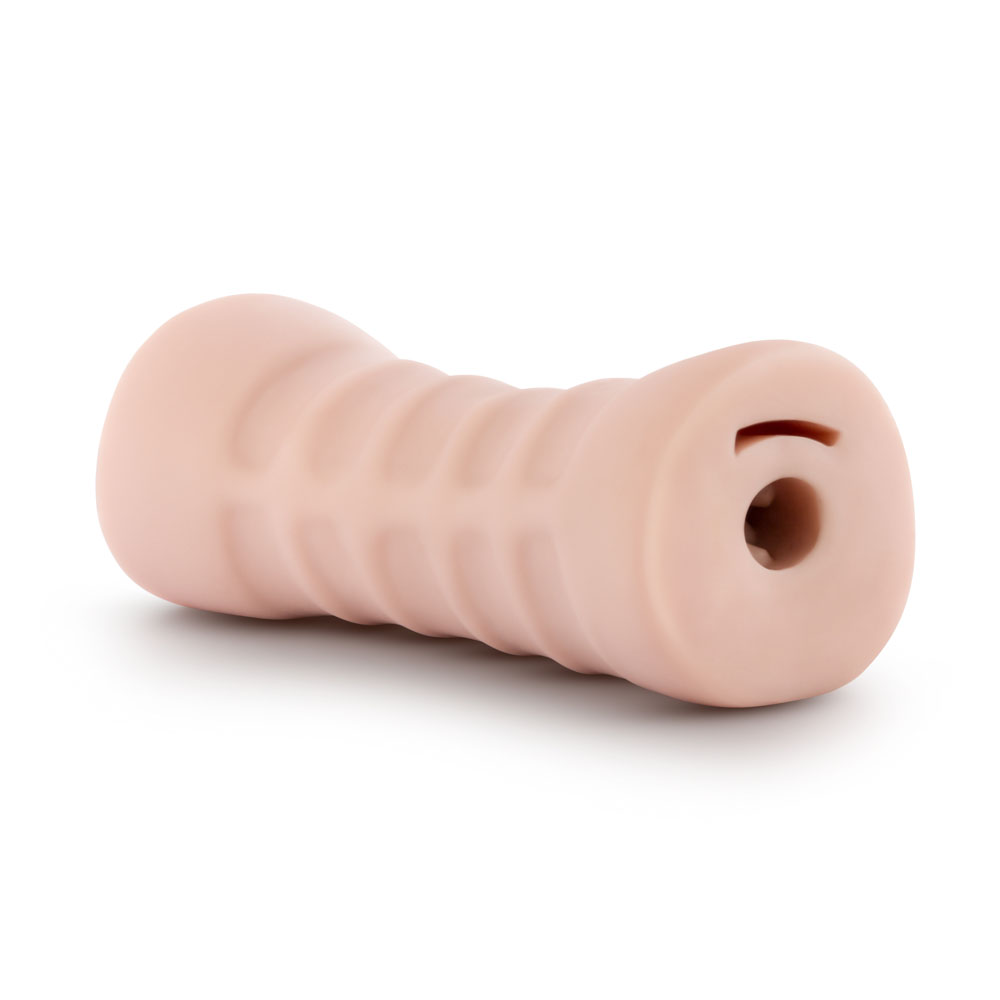 Angie Oral Stroker with Bullet Vibrator Beige