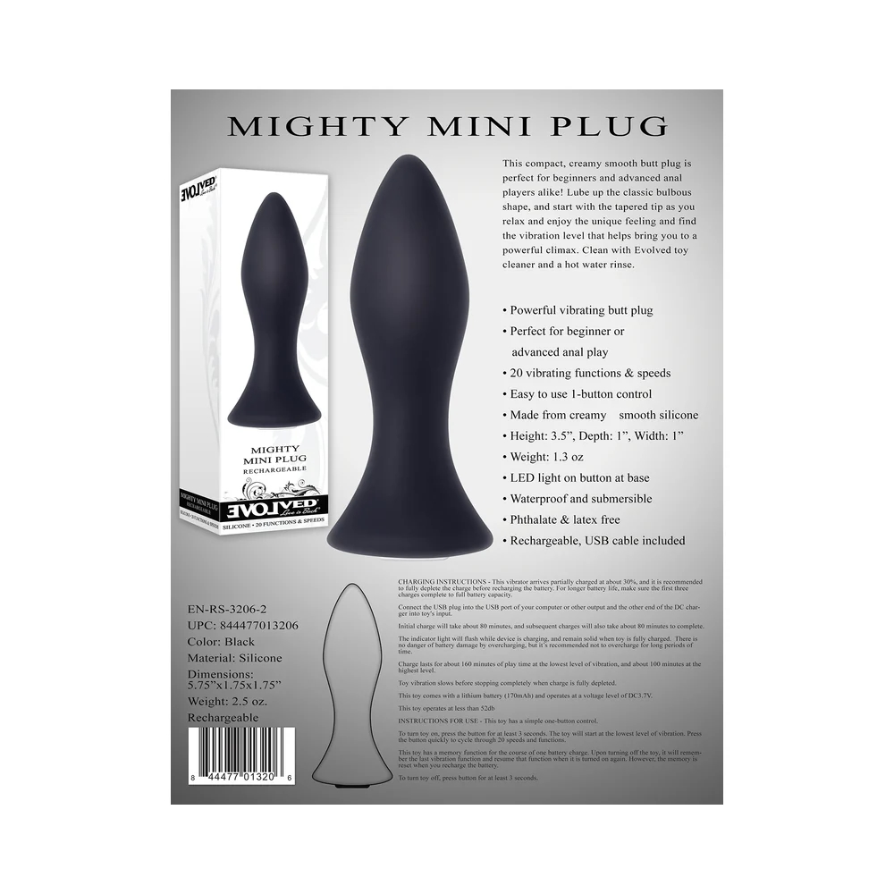 Mighty Mini Vibrating Anal Butt Plug
