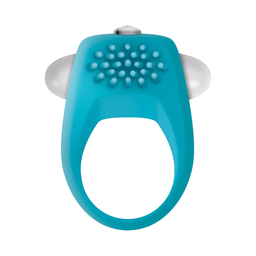 Teal Tickler Single-Speed Vibrating Silicone Cock Ring