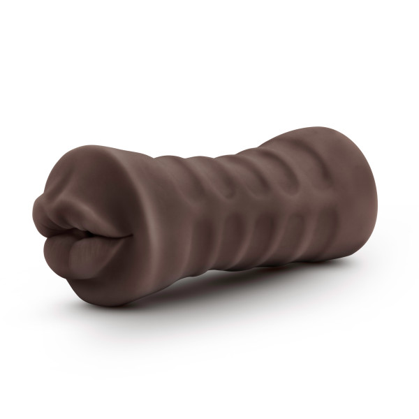 Hot Chocolate Renee Oral Stroker with Bullet Vibrator Brown