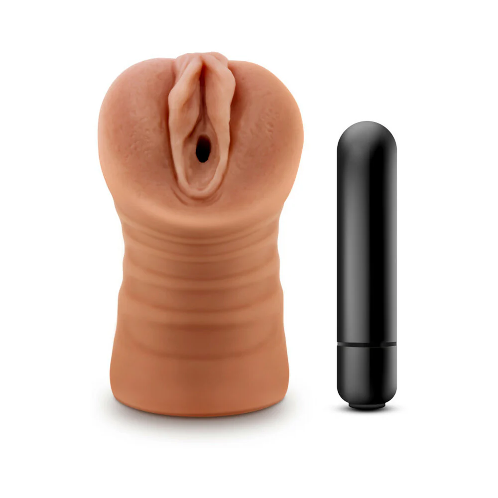 M for Men Julieta Vibrating Vagina Stroker Tan