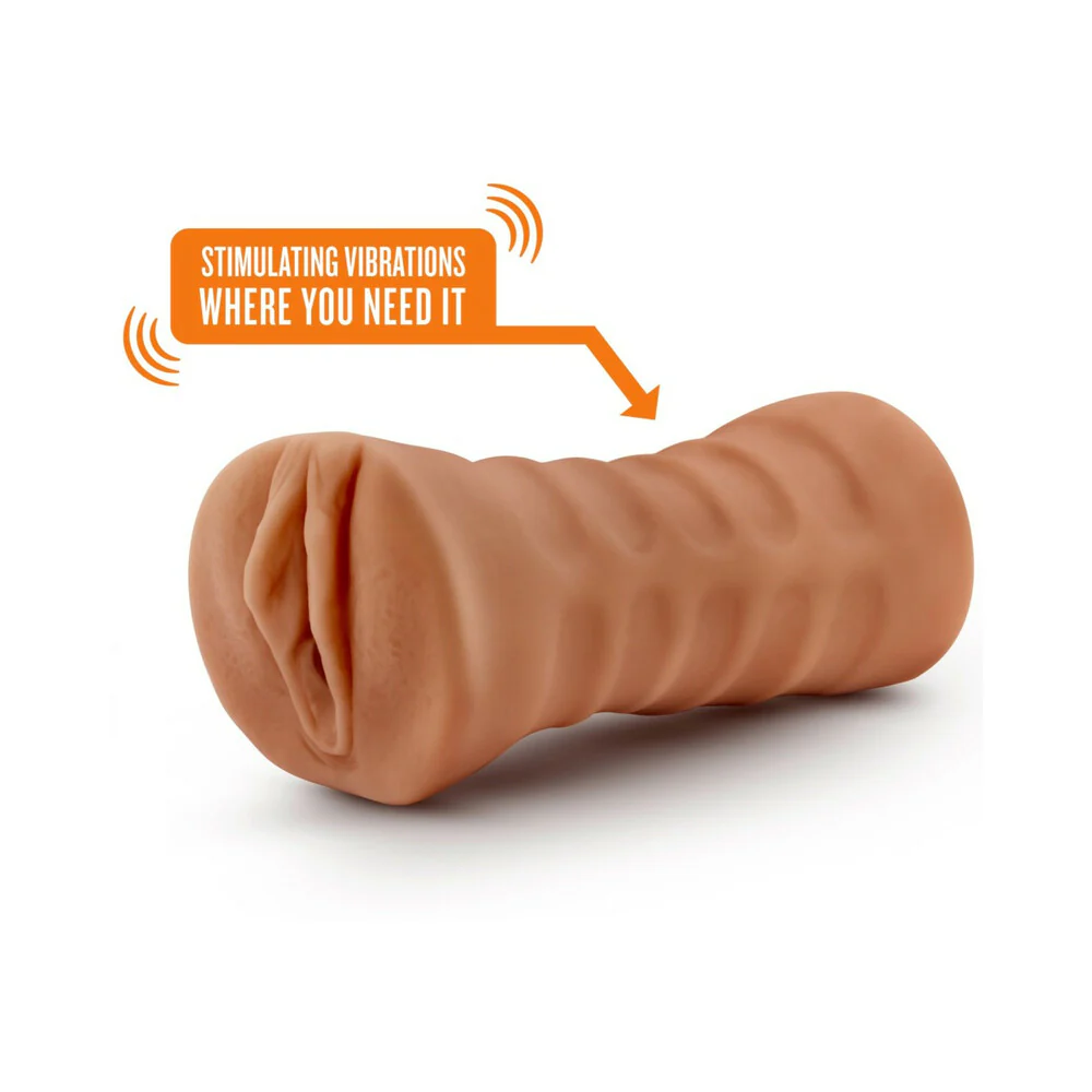 M for Men Julieta Vibrating Vagina Stroker Tan