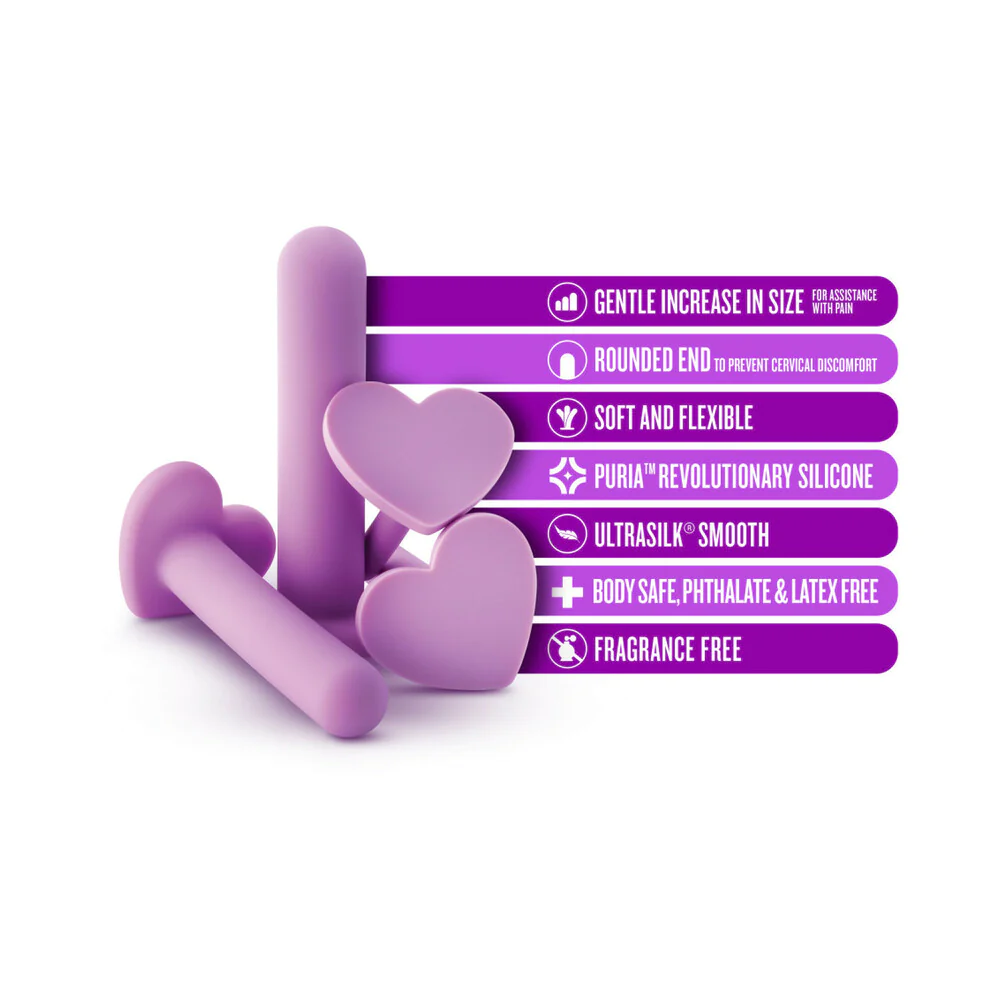 Silicone Heart-Shaped Dilator Set with 4 Sizes