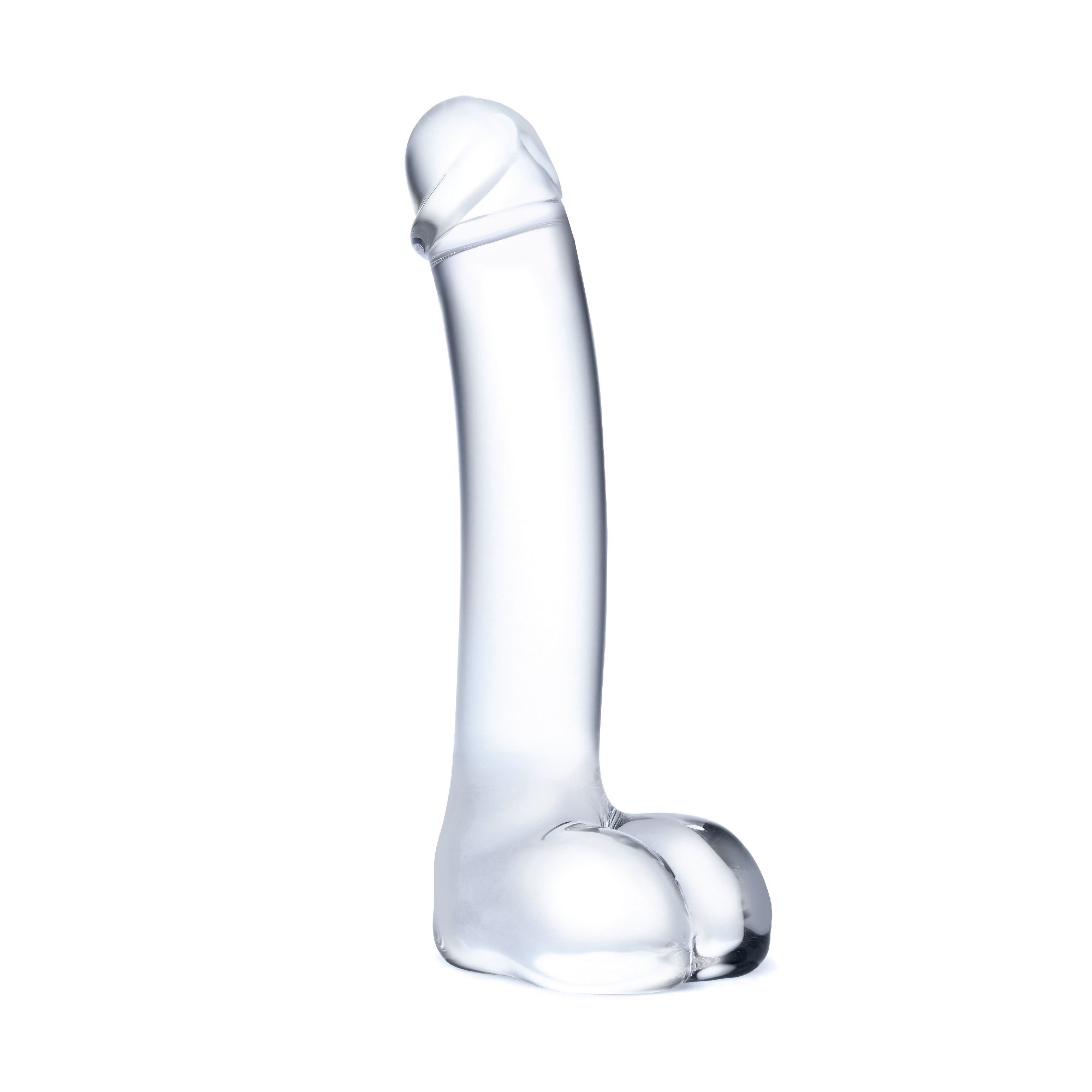 7 in. Realistic Curved Glass G-Spot Dildo