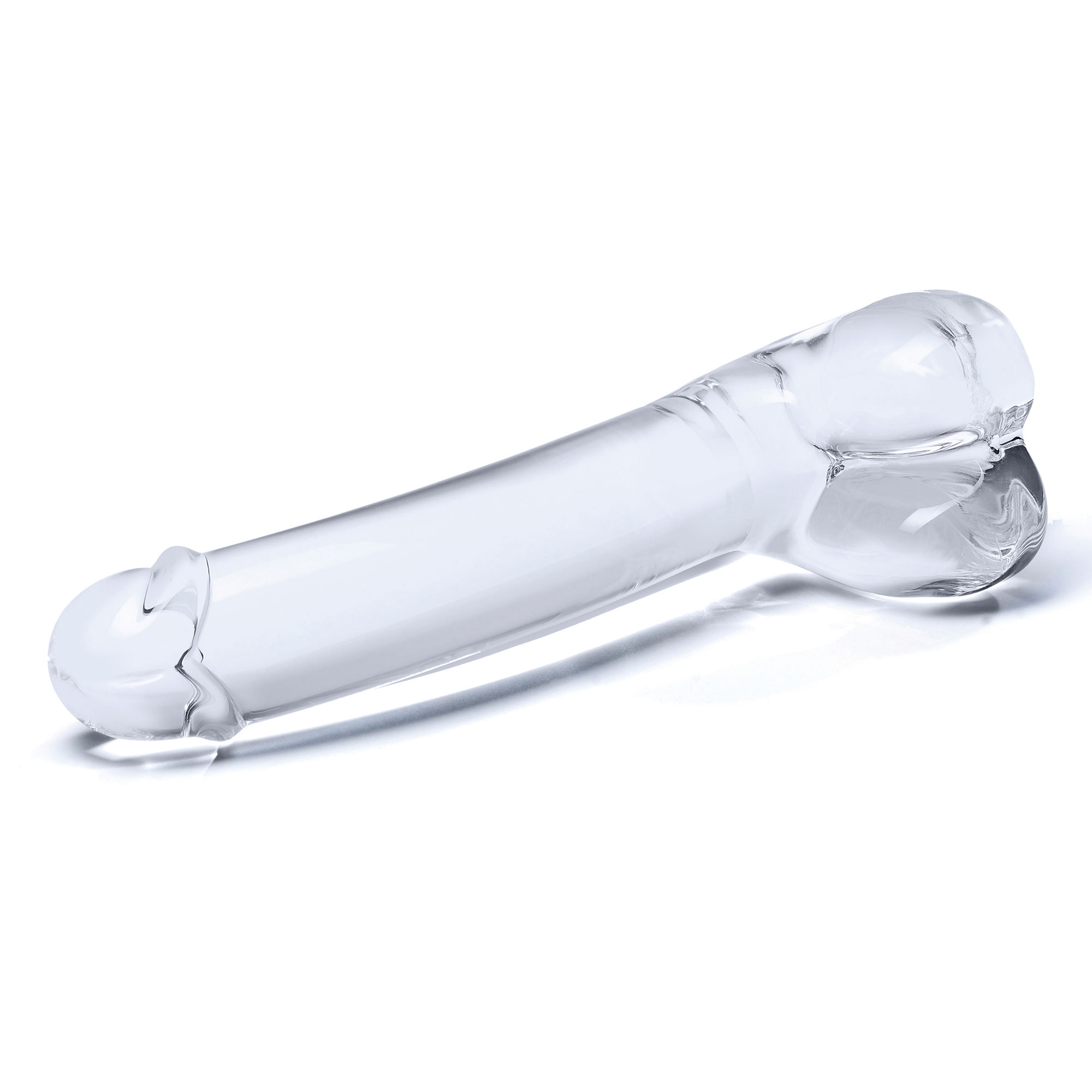 7 in. Realistic Curved Glass G-Spot Dildo