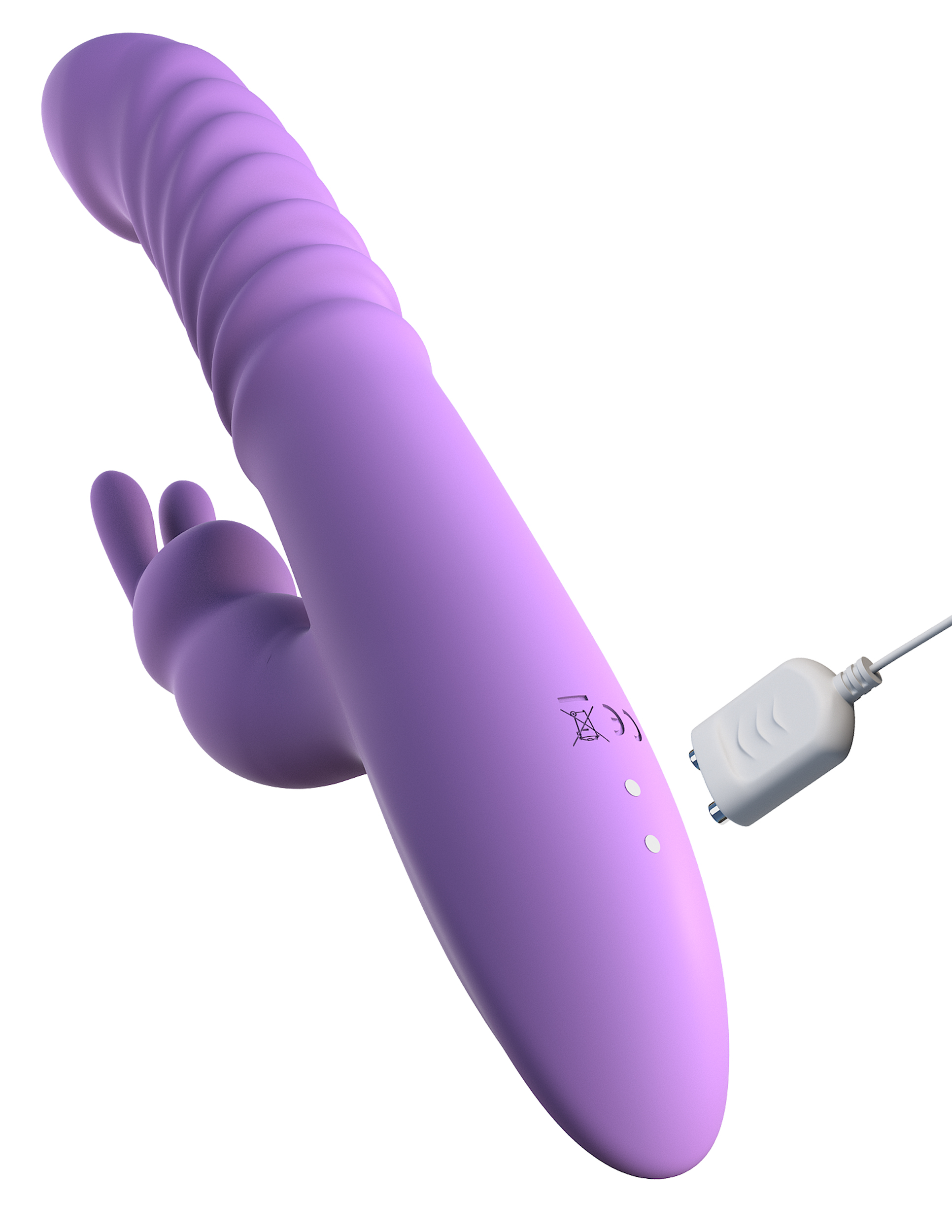 Her Thrusting Silicone Rabbit Vibrator Purple