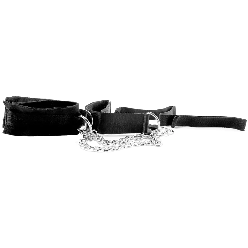 Lux Fetish Collar Cuffs & Leash Set