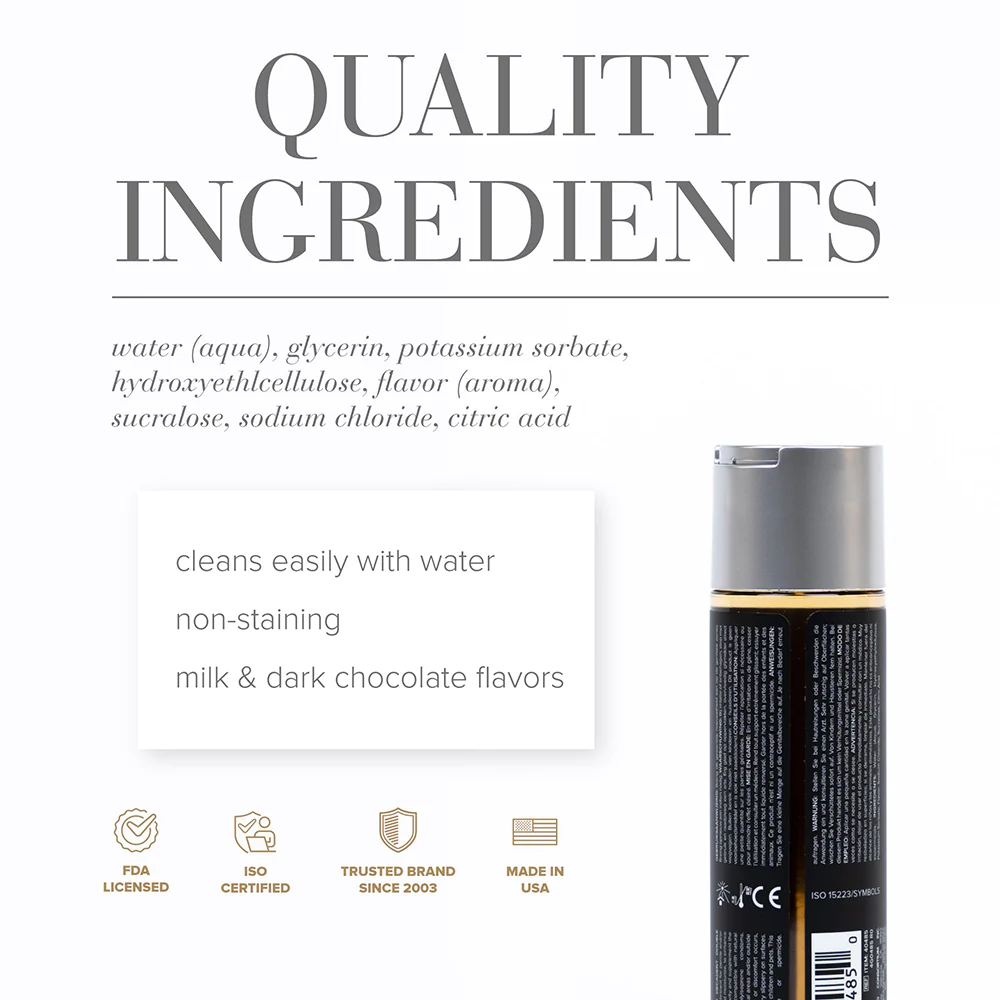 JO Decadent Double Chocolate Flavored Water-Based Lubricant 4 oz.