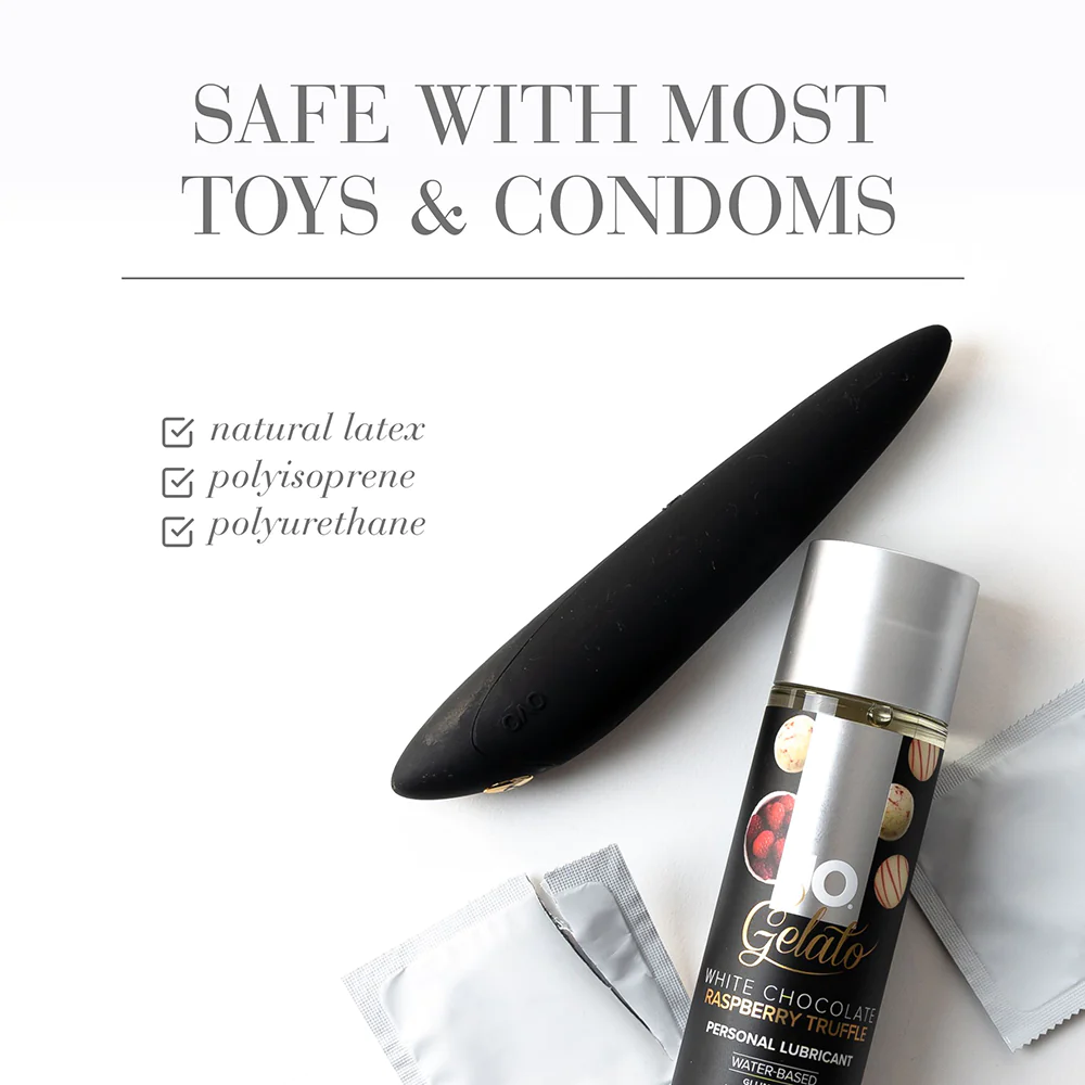 JO White Chocolate Rasberry Truffle Flavored Water-Based Lubricant 4 oz.