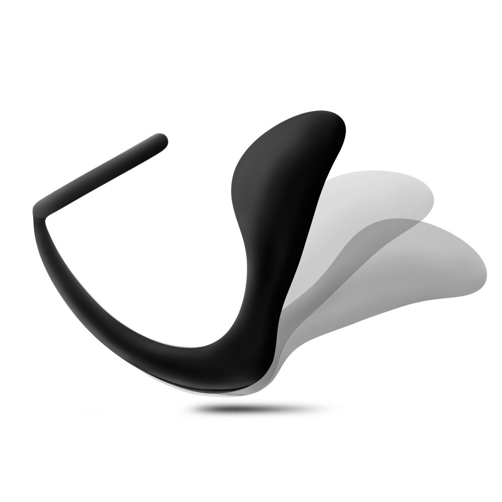 Anal Silicone Cock Ring with Butt Plug Attachment