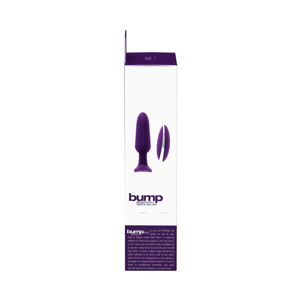Bump Plus Anal Vibrating Silicone Butt Plug with Remote