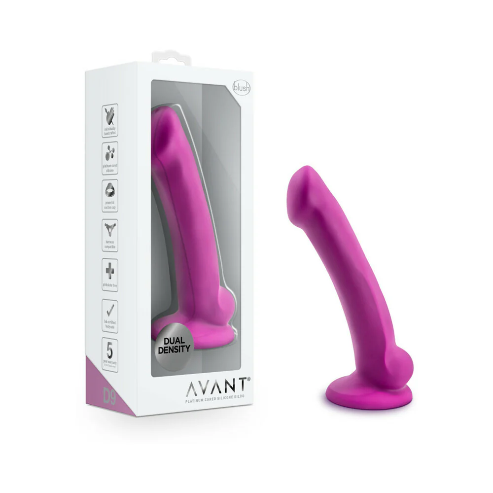 7 in. Dual Density Silicone Dildo Violet