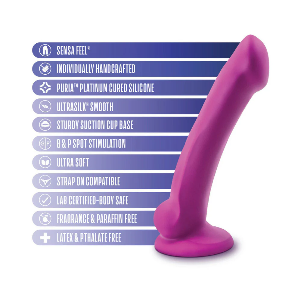 7 in. Dual Density Silicone Dildo Violet