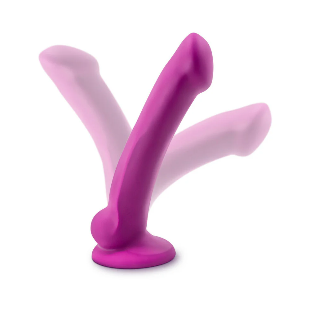 7 in. Dual Density Silicone Dildo Violet