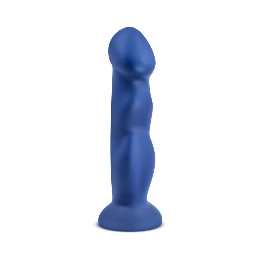 8 in. Dual Density Silicone Dildo Indigo