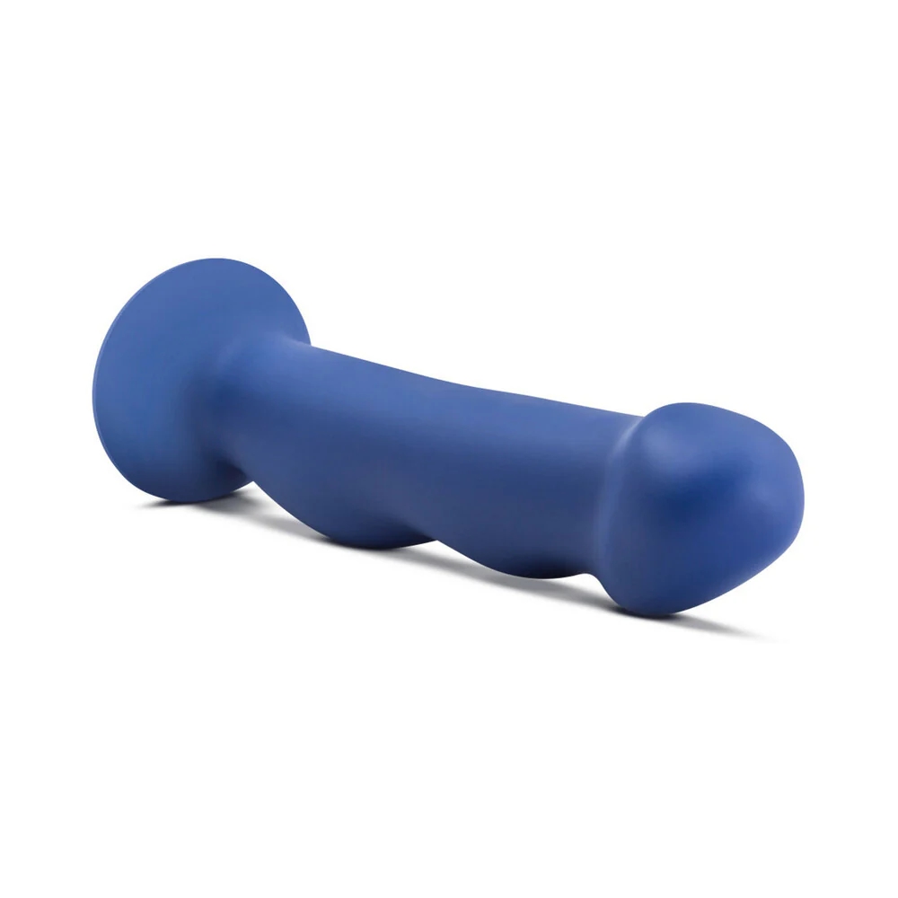 8 in. Dual Density Silicone Dildo Indigo