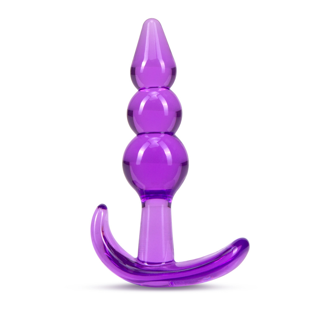 Anal Triple Bead Butt Plug Purple
