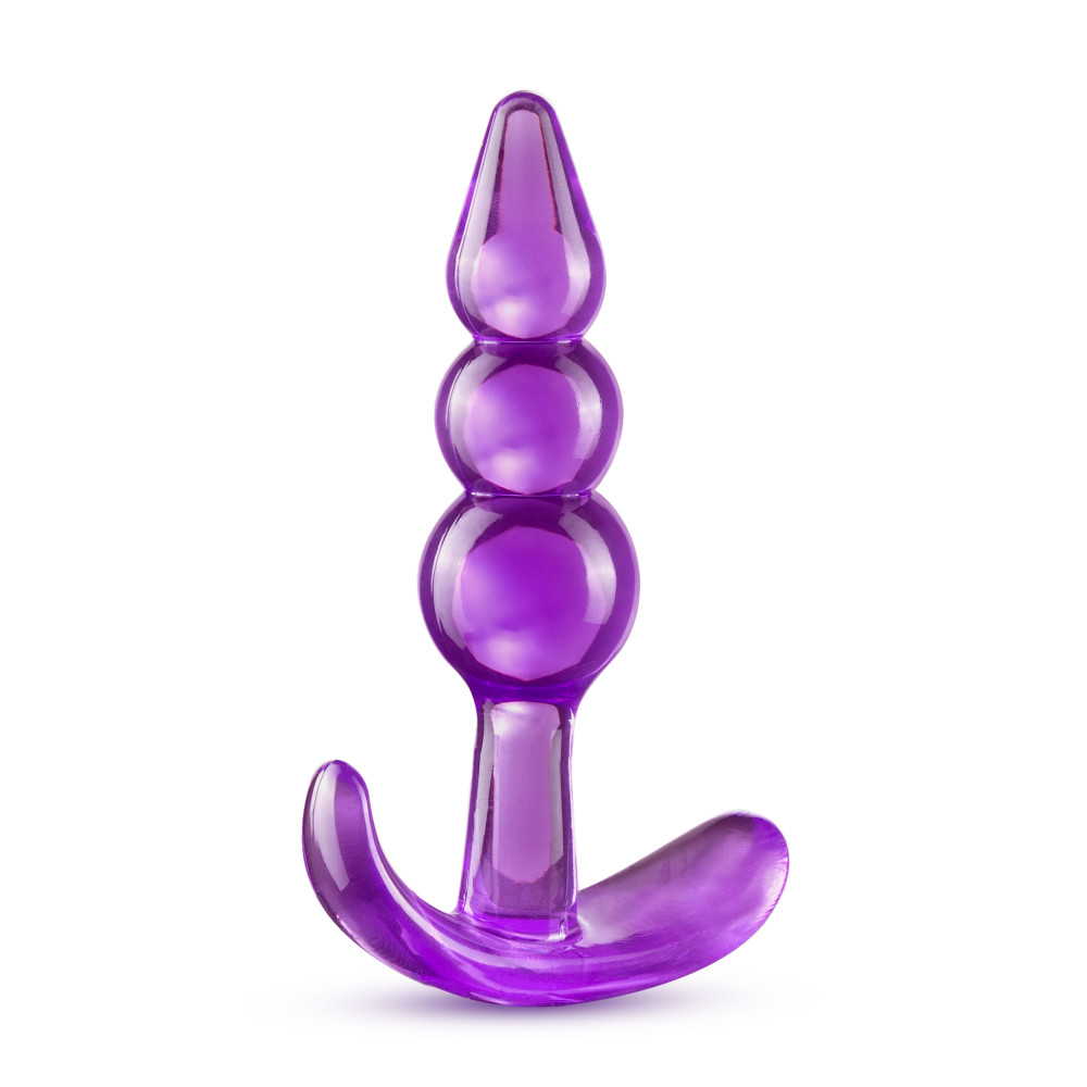 Anal Triple Bead Butt Plug Purple