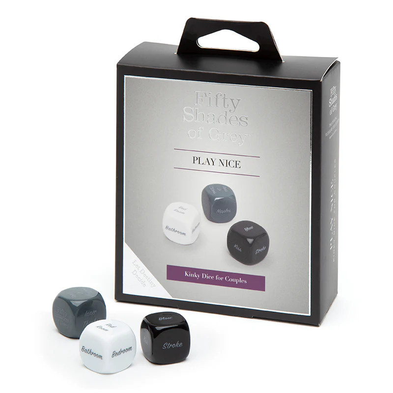 Fifty Shades of Grey Play Nice Kinky Dice for Couples (76461) | SlipDix.com