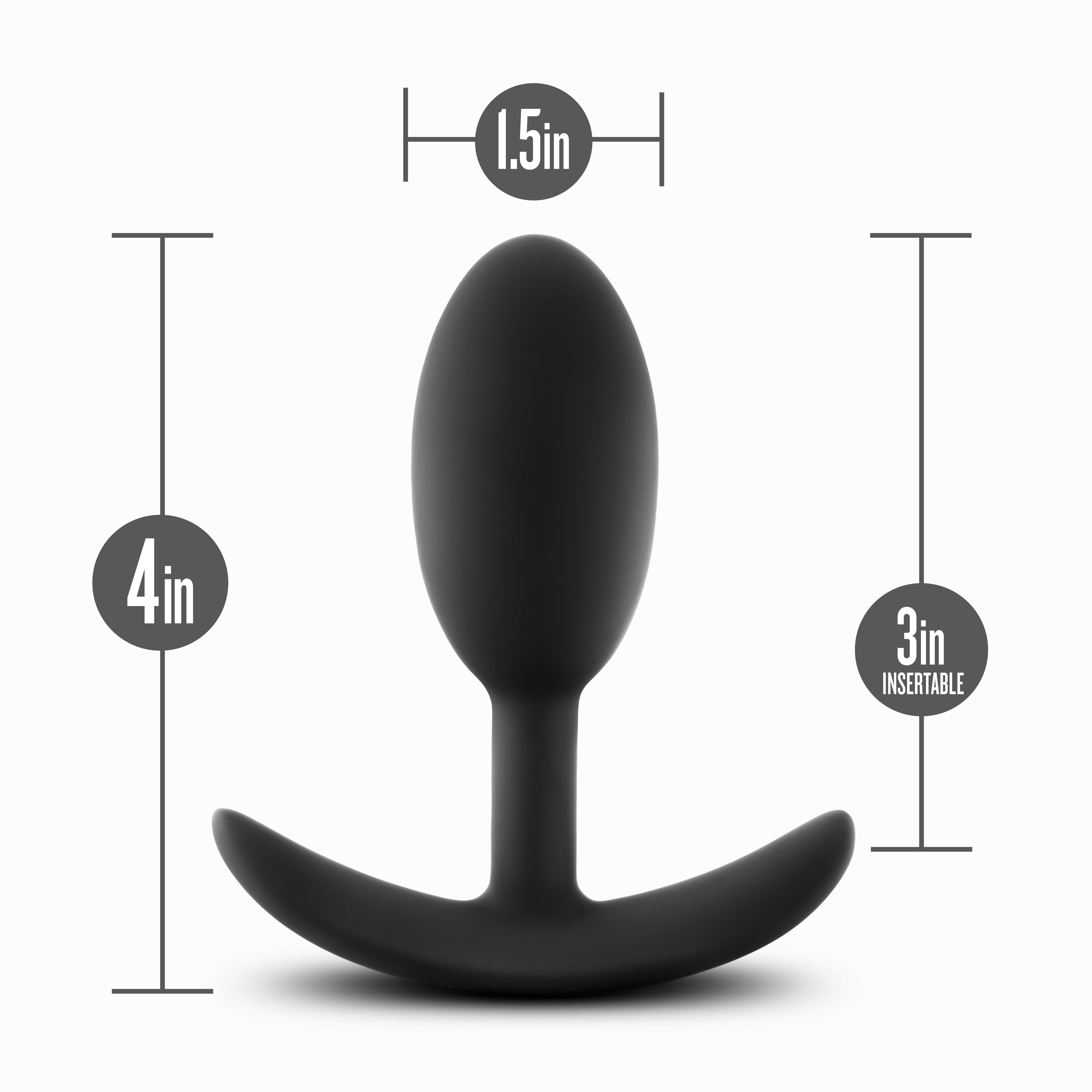 Silicone Weighted Silicone Anal Butt Plug Medium