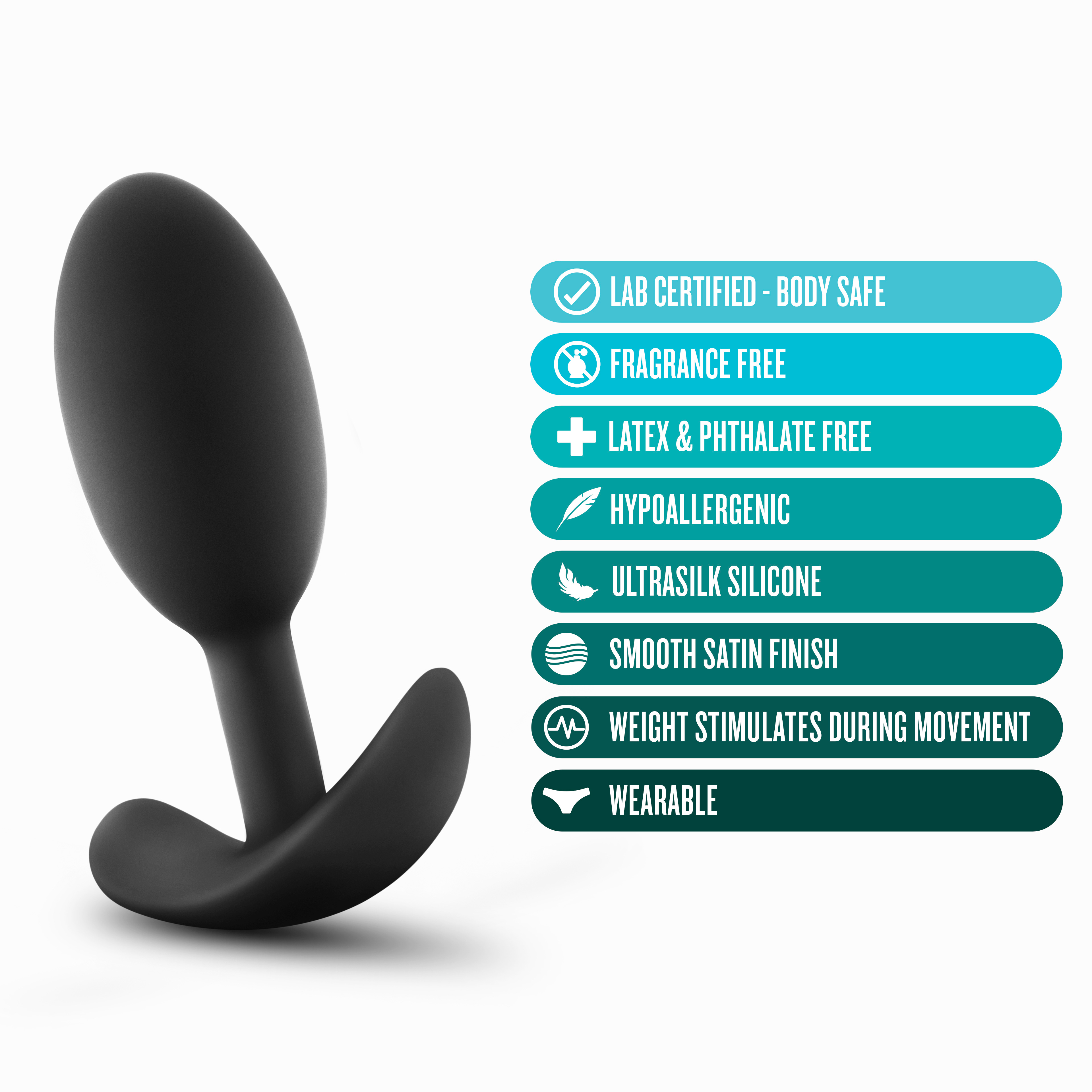 Silicone Weighted Silicone Anal Butt Plug Medium