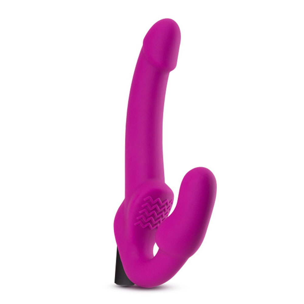 9.5 in. "Estella" Silicone Vibrating Strapless Dildo