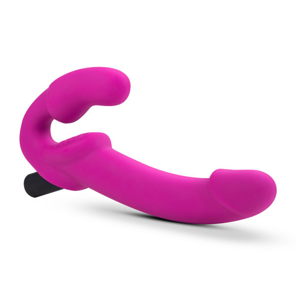 9.5 in. "Estella" Silicone Vibrating Strapless Dildo