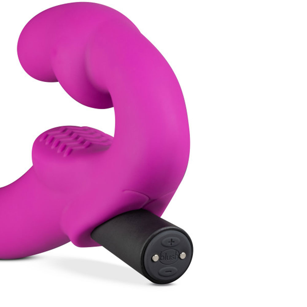 9.5 in. "Estella" Silicone Vibrating Strapless Dildo
