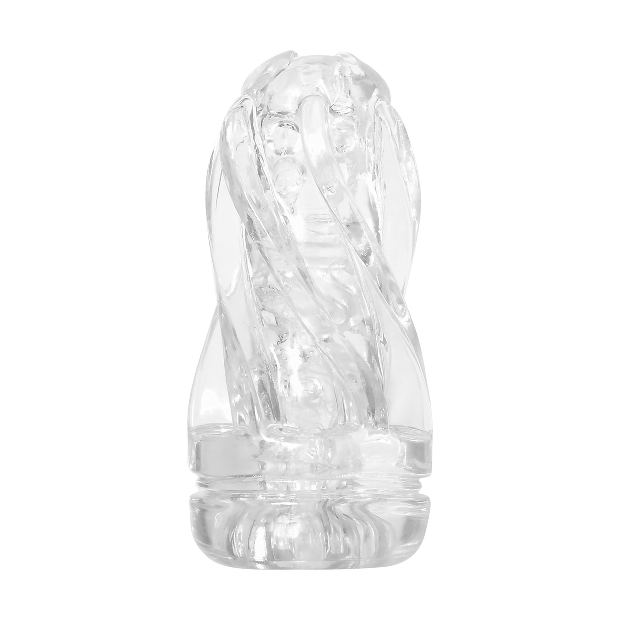 Swirl Stroker Clear Textured See-Through Masturbator