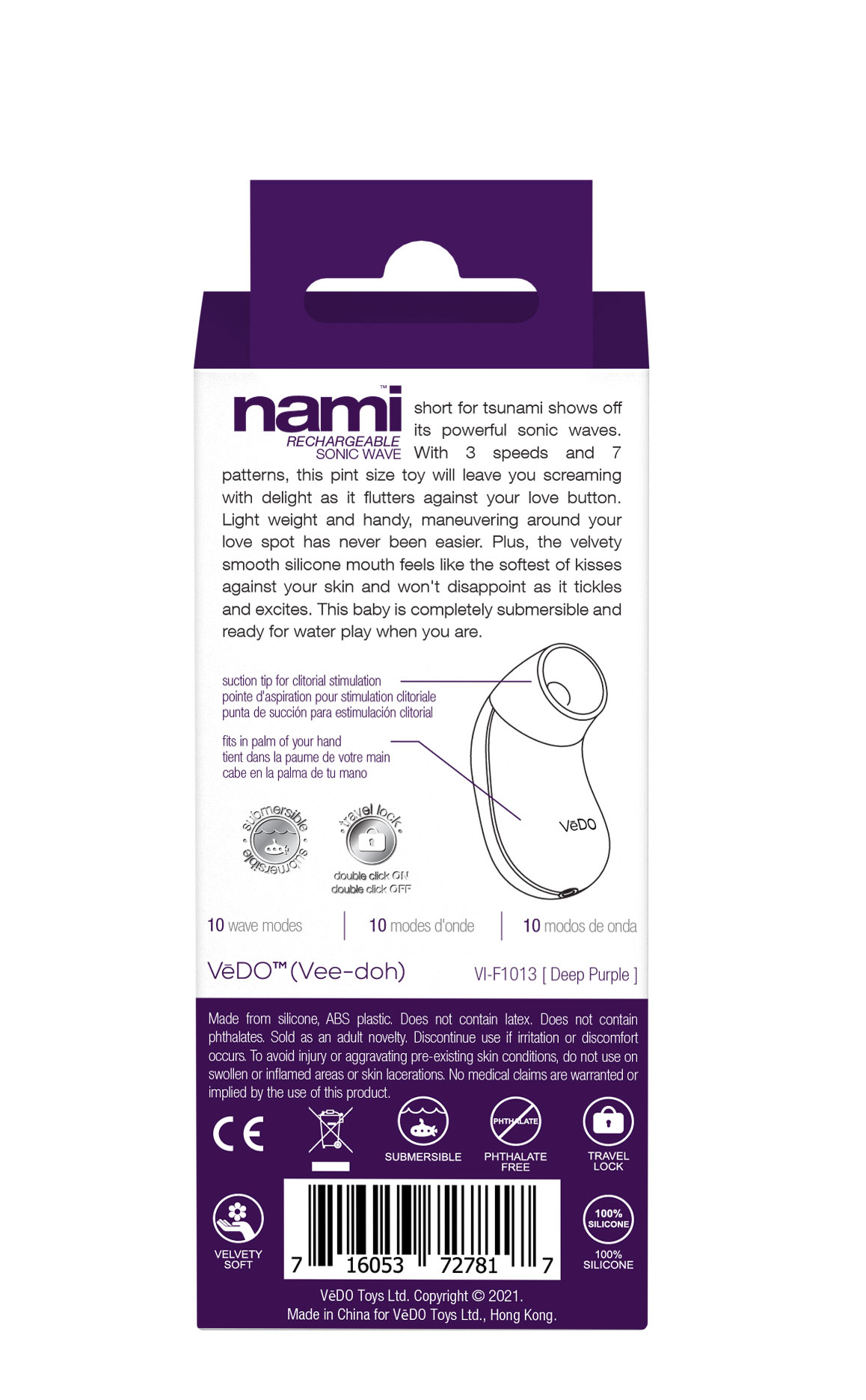 VeDO Nami Sonic Clitoral Stimulator Purple