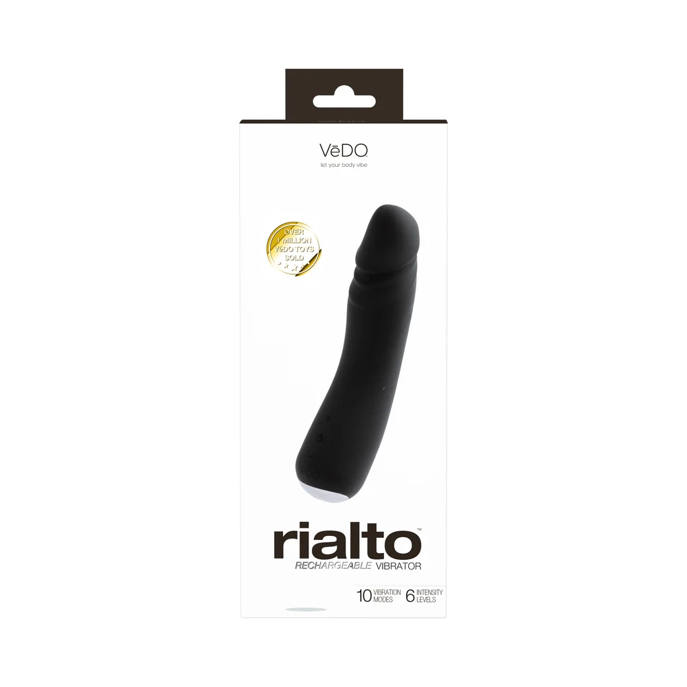 7.5 Inch VeDO Rialto Realistic Vibrator Black Pearl