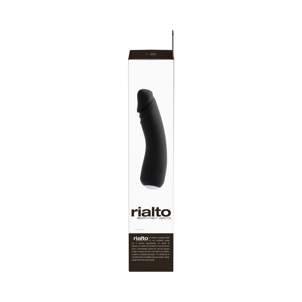7.5 Inch VeDO Rialto Realistic Vibrator Black Pearl