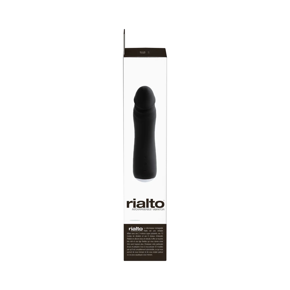 7.5 Inch VeDO Rialto Realistic Vibrator Black Pearl