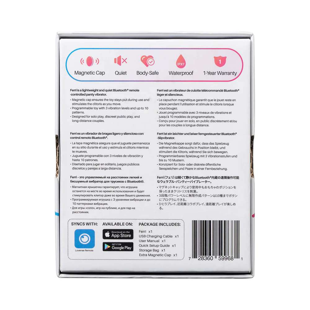 Lovense Ferri Bluetooth Remote-Controlled Panty Vibrator