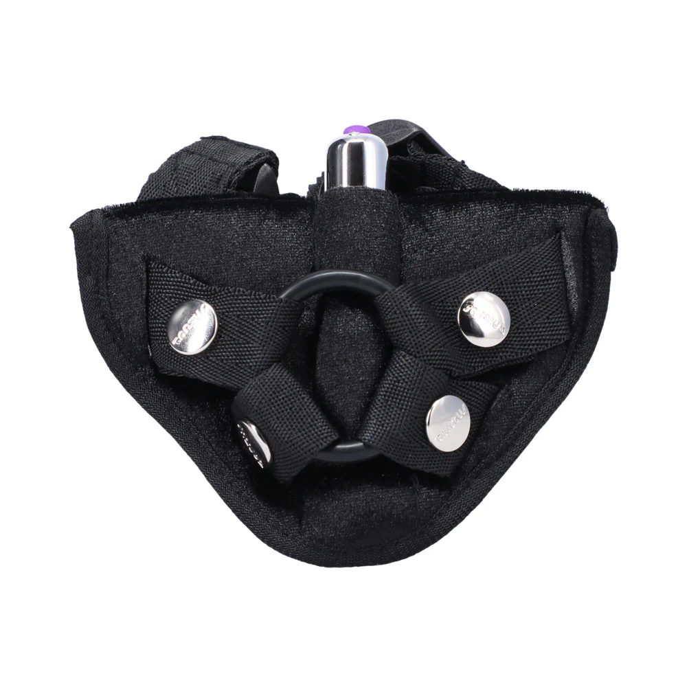 Vibrating Strap-On Harness Onyx