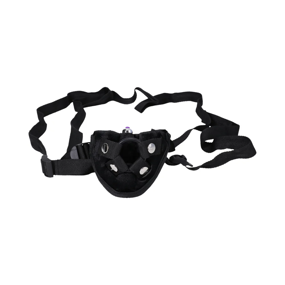Vibrating Strap-On Harness Onyx