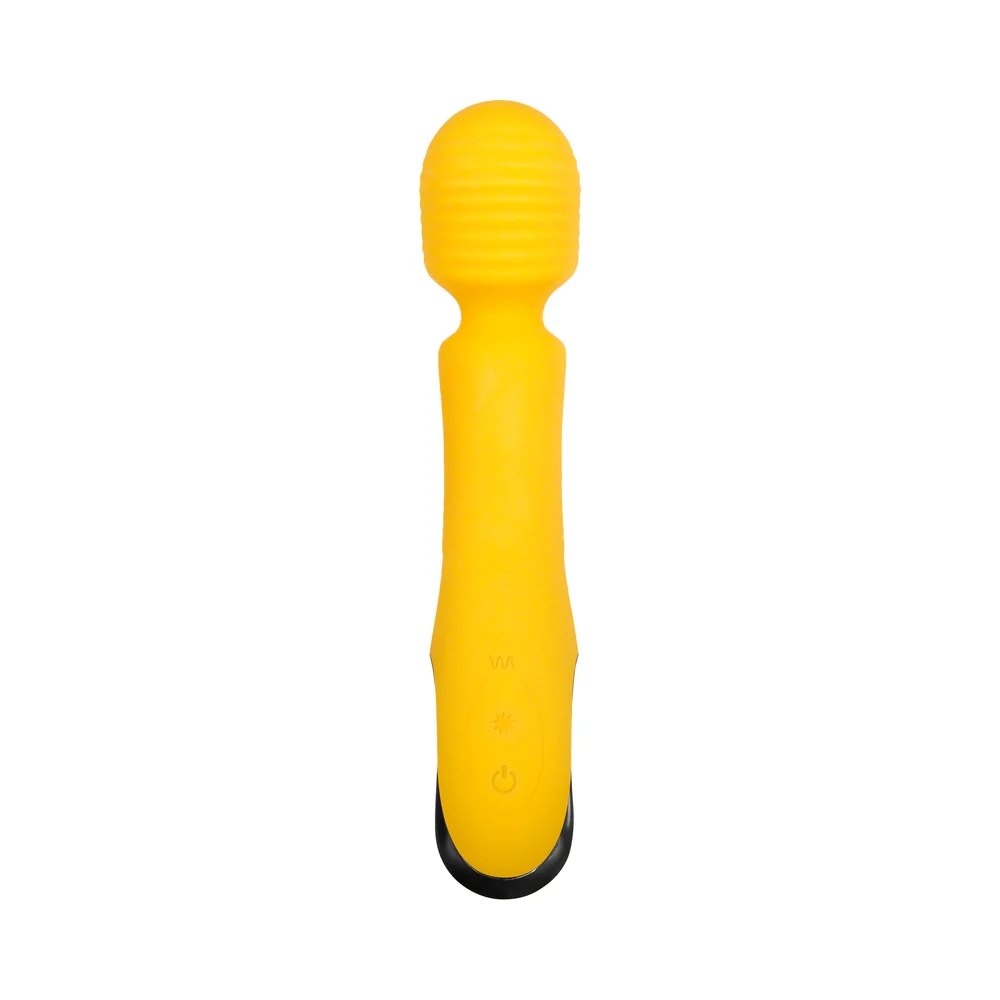 Yellow Silicone Wand Vibrator with Turbo Boost