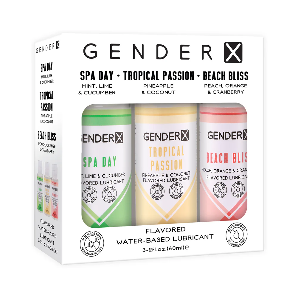 Gender X Flavored Lube Travel 3-Pack (78189) | SlipDix.com