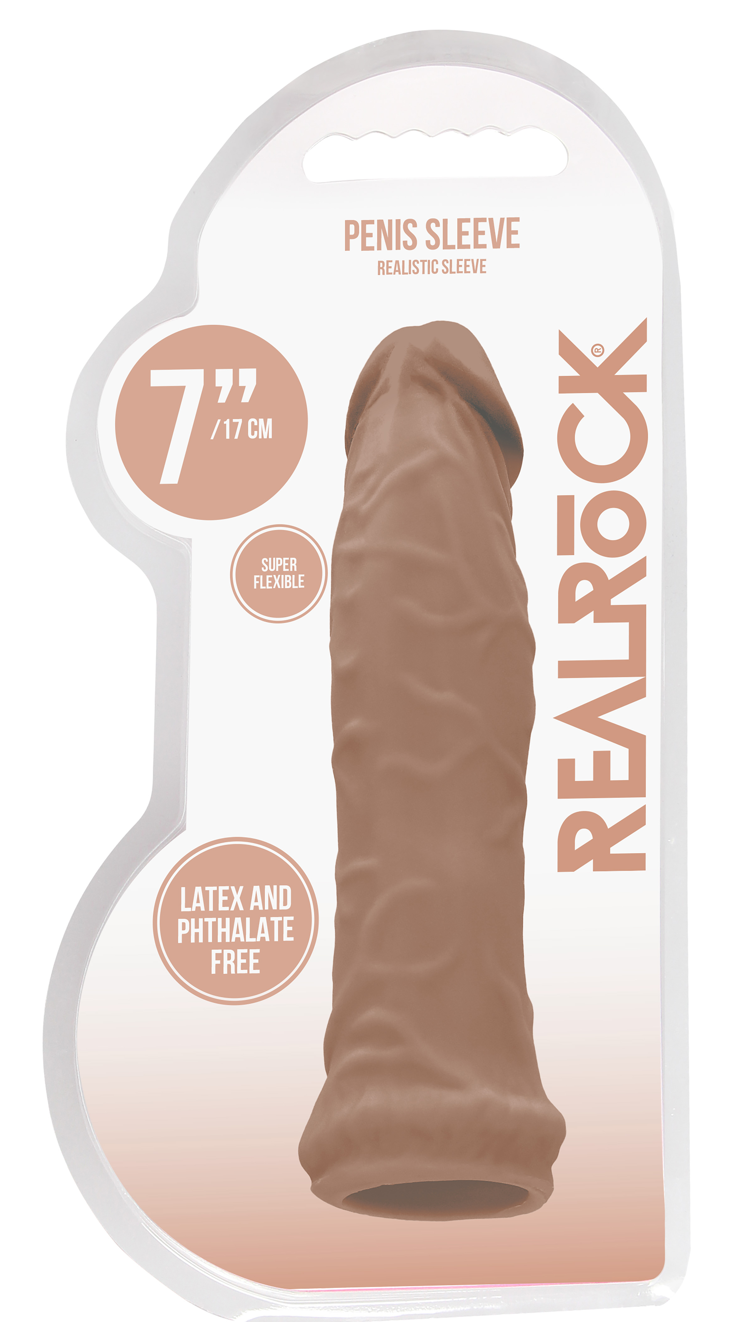 Penis Sleeve Extender Realistic 6 in. Tan
