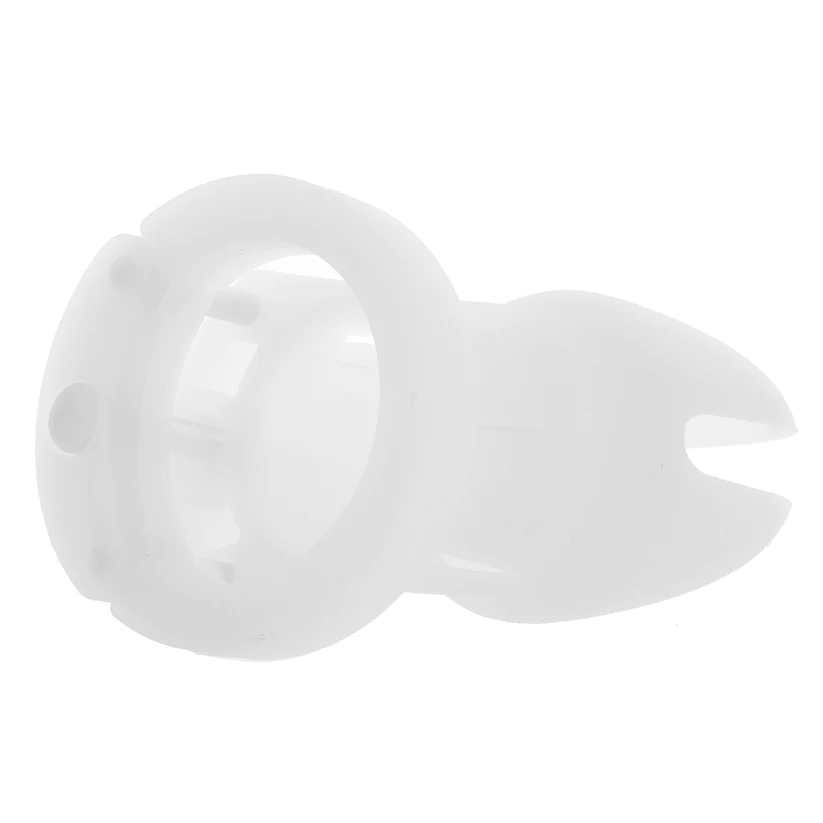 Blue Line Silicone Chastity Cock Cage White
