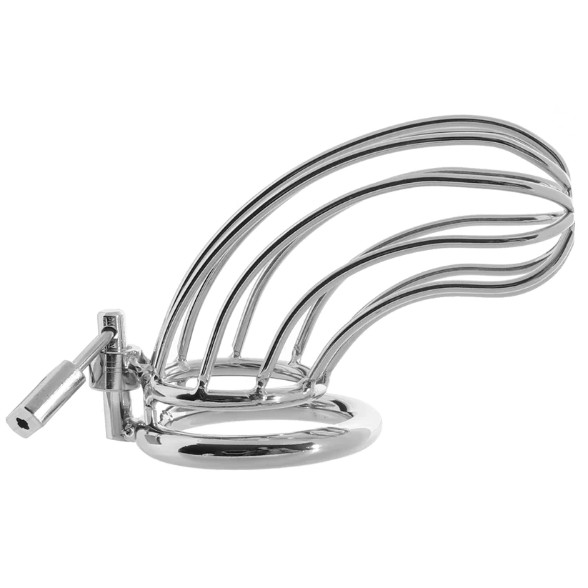 Blue Line Prisoner Cock Cage Silver