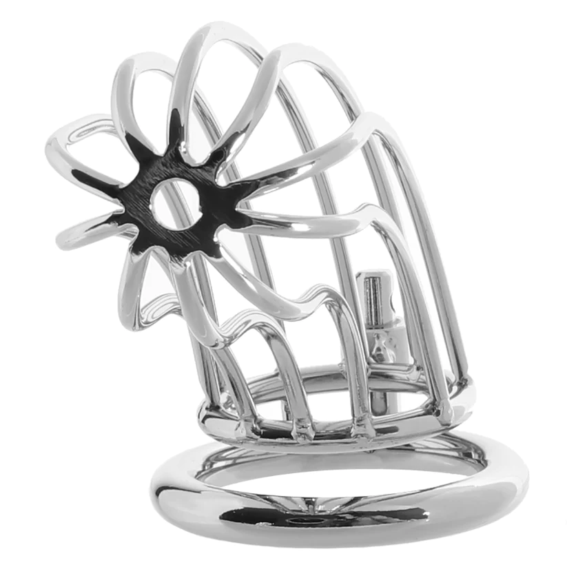 Blue Line Prisoner Cock Cage Silver