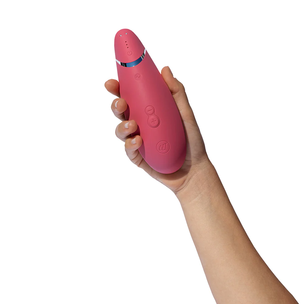 Womanizer Premium 2 Silicone Luxurious Pleasure Air Clitoral Stimulator Raspberry