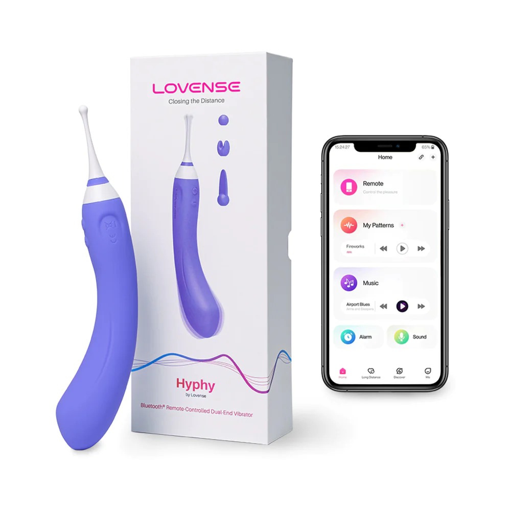Lovense Hyphy Bluetooth Dual-Ended G-Spot Vibrator & Clitoral Stimulator
